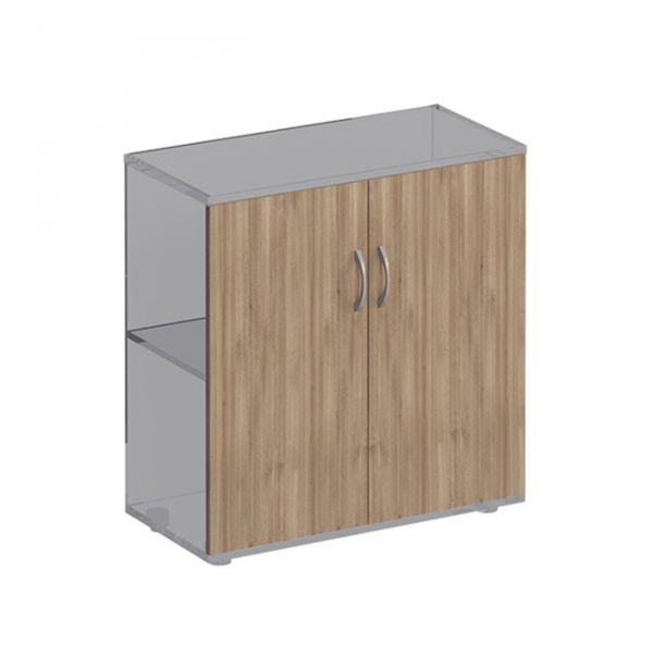 Двери деревянные низкие (2шт) 40x1.8x76 К 432 дуб шамони темный Комфорт