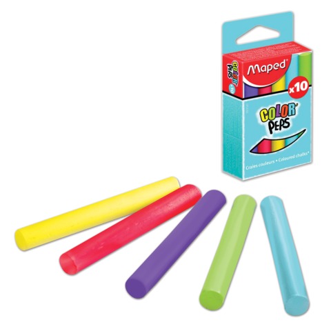 Мел цветной 10 цв MAPED (Франция), НАБОР , круглые, специальная формула "без пыли", 593501 Мел цветной 10 цв MAPED (Франция), НАБОР , круглые, специальная формула "без пыли", 593501