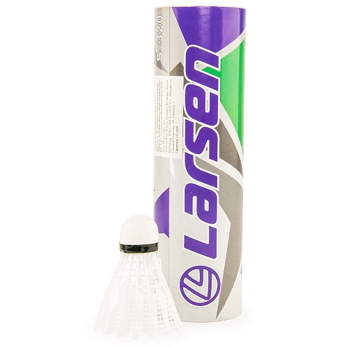 Набор нейлоновых воланов в тубе Larsen S-320 (6шт), пробка искусств.