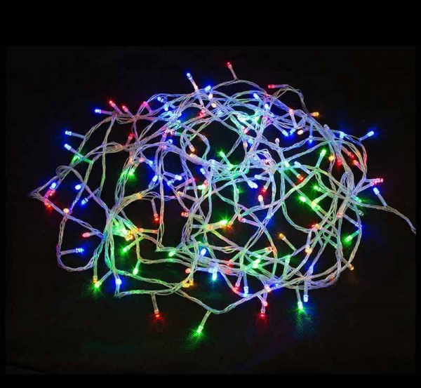 Электрогирлянда светодиодная LED160-10-MC, многоцветная,  160 LED, 10м,  8 режимов 003215