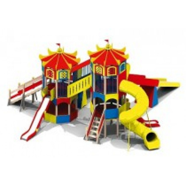 ДИК "зимняя горка" с пластиком (8-14 лет) 12300х12800 мм, Н= 7400 мм