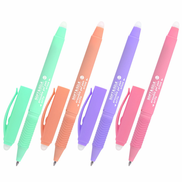 Ручка стираемая гелевая с грипом BRAUBERG "SOFT&SILK PASTEL", СИНЯЯ, корпус ассорти, узел 0,7 мм, 14 Ручка стираемая гелевая с грипом BRAUBERG "SOFT&SILK PASTEL", СИНЯЯ, корпус ассорти, узел 0,7 мм, 14