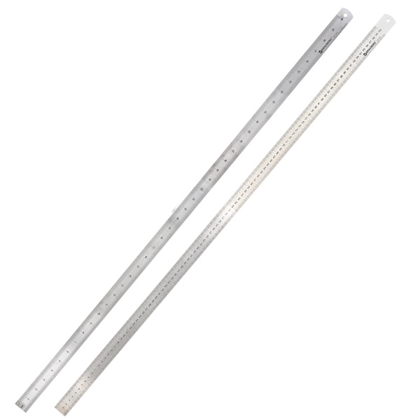 Линейка металлическая  100 см BRAUBERG, упак. с европодвесом