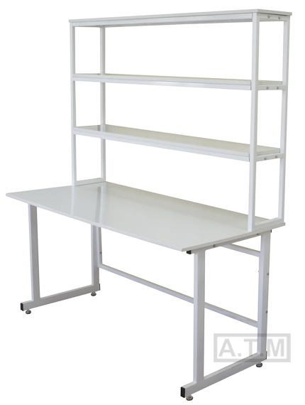 Стол для химических исследований СДХИ-102, 1500х700х750 (1750)мм, ЛДСП, химостойкий пластик