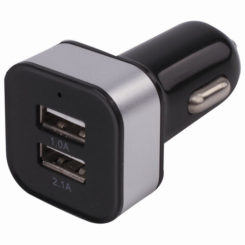 Зарядное устройство  SONNEN, 2 порта USB, выходной ток 2,1 А, черное-белое, 454796  Зарядное устройство  SONNEN, 2 порта USB, выходной ток 2,1 А, черное-белое, 454796