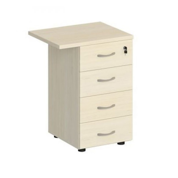 Тумба приставная 4-х ящичная с замком 79x45x75 К 310 дуб шамони Комфорт