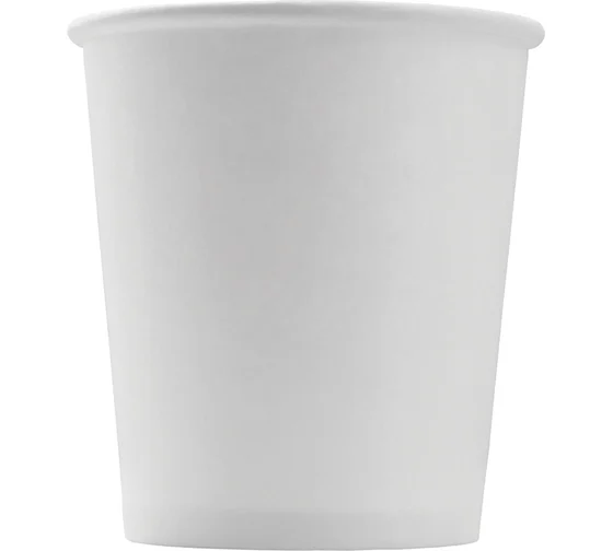 Стакан одноразовый бумажный 100 мл, КОМПЛЕКТ 60 шт., однослойный белый, холодное/горячее, ФОРМАЦИЯ, 