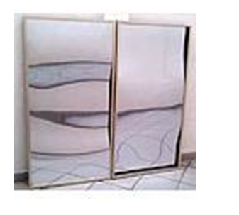 Зеркальное панно, 120*60, небьющийся зеркальный пластик с эффектом искажения изображения 