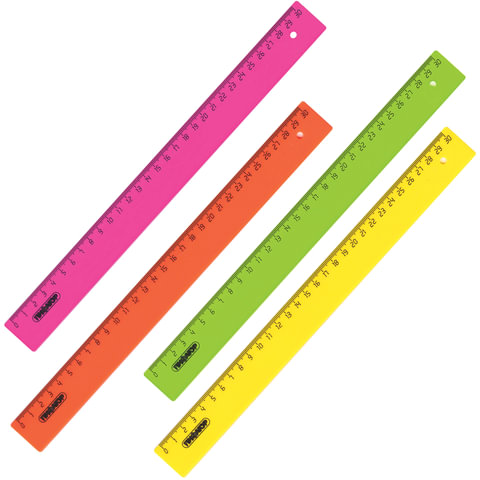 Линейка пластиковая 30 см, ПИФАГОР, непрозрачная, неоновая, ассорти, 210608 Линейка пластиковая 30 см, ПИФАГОР, непрозрачная, неоновая, ассорти, 210608