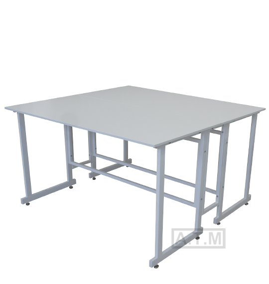 Стол лабораторный островной СЛЭ-100, 1200х1500х850 мм, столешница - ЛДСП, химостойкий пластик