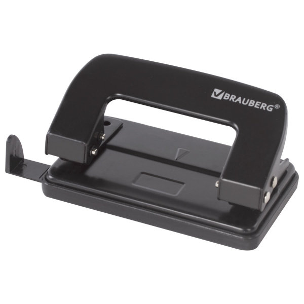 Дырокол BRAUBERG "Classic", до 10 листов, черный