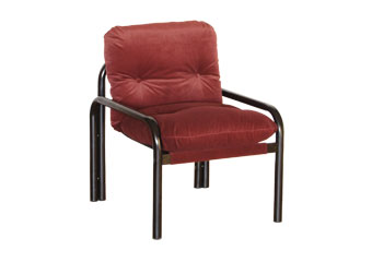 Диван-кресло на  круглой трубе, оф.флок 620