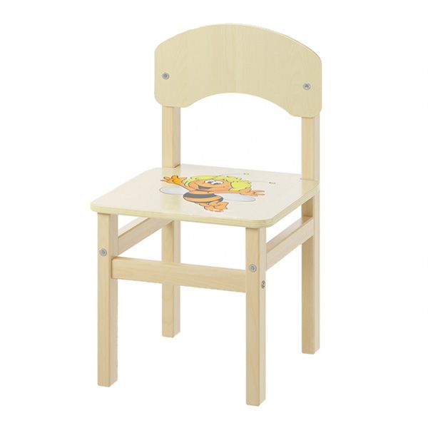 Стул детский "Эко" 2 группа, с рисунком. Высота сидения 30 см.	