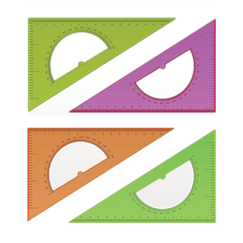 Треугольник СТАММ "Neon Cristal", 30х16 см, тонированный, прозрачный, неоновый, ассорти, ТК01