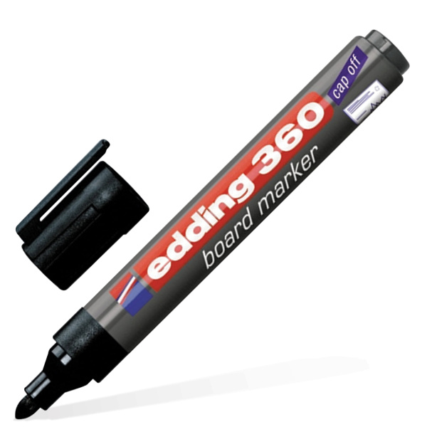 Маркер для доски EDDING 1,5-3мм, круглый наконечник, черный, E-360/1