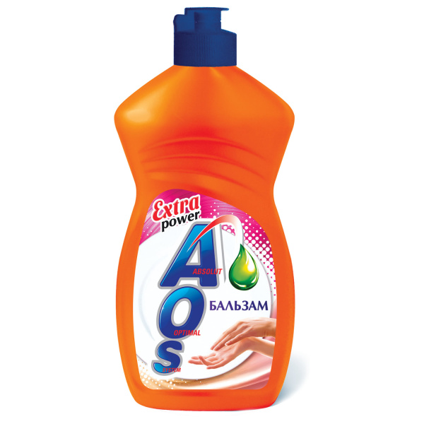 Средство для мытья посуды AOS 450мл "Бальзам", ш/к 95438