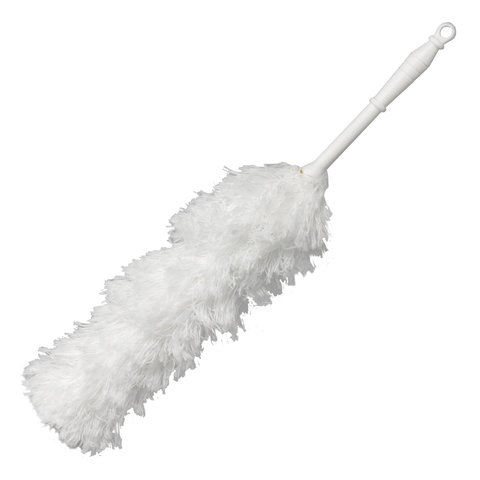 Сметка-метелка для смахивания пыли ЛАЙМА, 58 см, белая, 603617