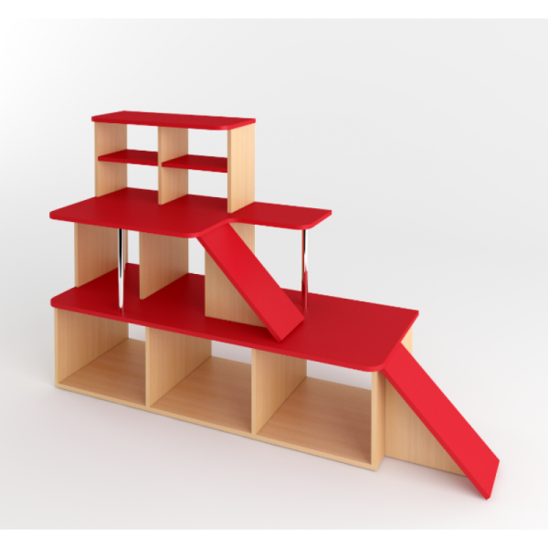 Игровой уголок «Автосалон» цветной 1600*500*1000