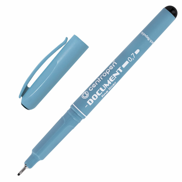 Ручка капиллярная CENTROPEN "Document", трехгранная, толщина письма 0,7 мм, черная, 2631/0,7 