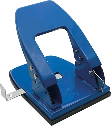 Дырокол DOLCE COSTO 30л., металлический с линейкой, синий