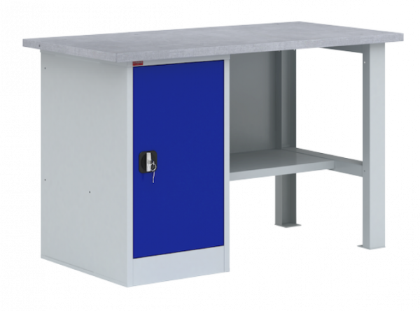 Однотумбовый металлический верстак ВП-2 860х1390х685 мм