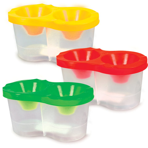 Стакан-непроливайка двойной, 5цв. ассорти, СН45