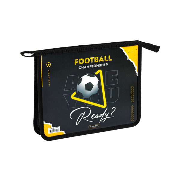 Папка для тетрадей 1 отд, А5, ArtSpace "Football", 240*190*40мм, пластик, на молнии ПТЛ-715_48927 Папка для тетрадей 1 отд, А5, ArtSpace "Football", 240*190*40мм, пластик, на молнии ПТЛ-715_48927