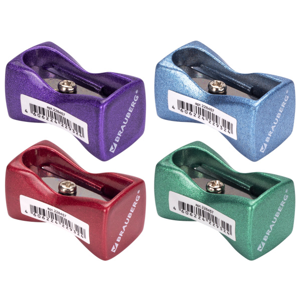 Точилка BRAUBERG "ZigZag", металлическая, корпус ассорти, 228457 Точилка BRAUBERG "ZigZag", металлическая, корпус ассорти, 228457