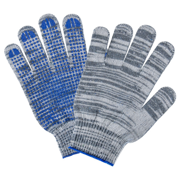 Перчатки хлопчатобумажные плотные, 10 класс, 50-52 г, 133 текс, ПВХ-точка LAIMA ЛЮ