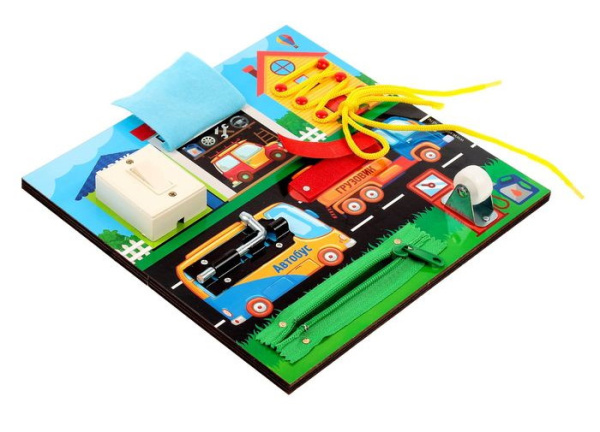 Бизиборд "Транспорт", 25 х 25 см