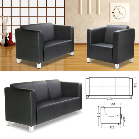 Диван мягкий экокожа, коричневый