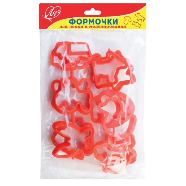 Формочки для лепки ЛУЧ, набор 12 штук, 11С752-08 Формочки для лепки ЛУЧ, набор 12 штук, 11С752-08