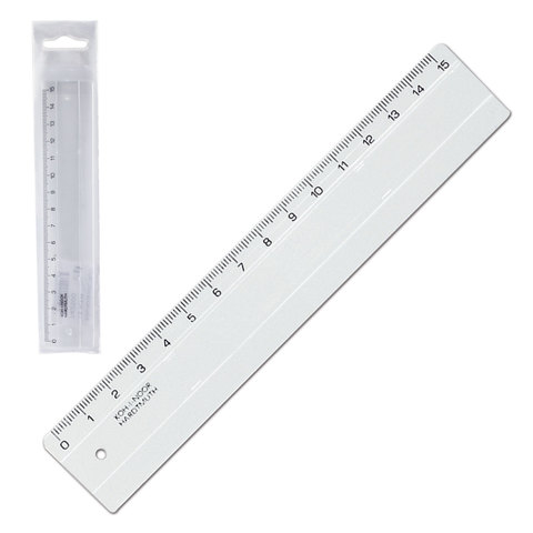 Линейка KOH-I-NOOR 15см, прозрачная, упаковка с европодвесом, 074250000000 Линейка KOH-I-NOOR 15см, прозрачная, упаковка с европодвесом, 074250000000