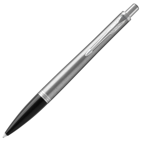Ручка шариковая PARKER "Urban Core Metro Metallic CT", корпус стальной, латунь с круговой полировкой