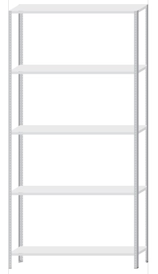 Стеллаж металлический ш1000*г400*в2000мм, 5 полок