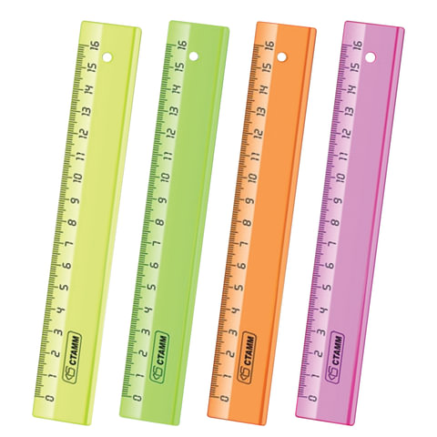 Линейка СТАММ "Neon Cristal", 16см, прозрачная, неон. ассорти, ЛН02 Линейка СТАММ "Neon Cristal", 16см, прозрачная, неон. ассорти, ЛН02