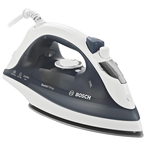 Утюг BOSCH TDA2365,2200Вт, терморегулятор, керамическая поверхность,самоочистка,серый