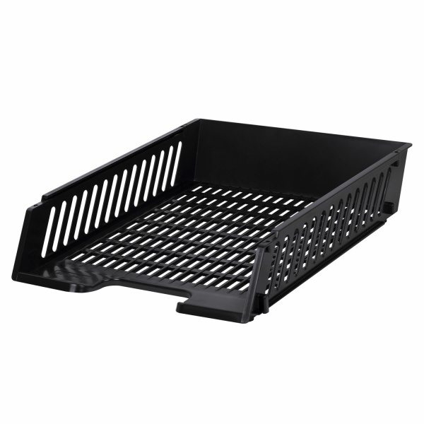 Поддон для бумаг BRAUBERG-MAXI сетчатый с пазами черный арт.231141 ПЛС
