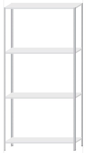 Стеллаж металлический 1000*500*2000мм 4 полки