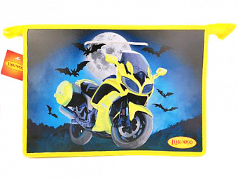 Папка школьная с ручками А4, ручки-шнурок 335/235/55 ТМ "Лимпопо" "Мото" арт. LPR0437