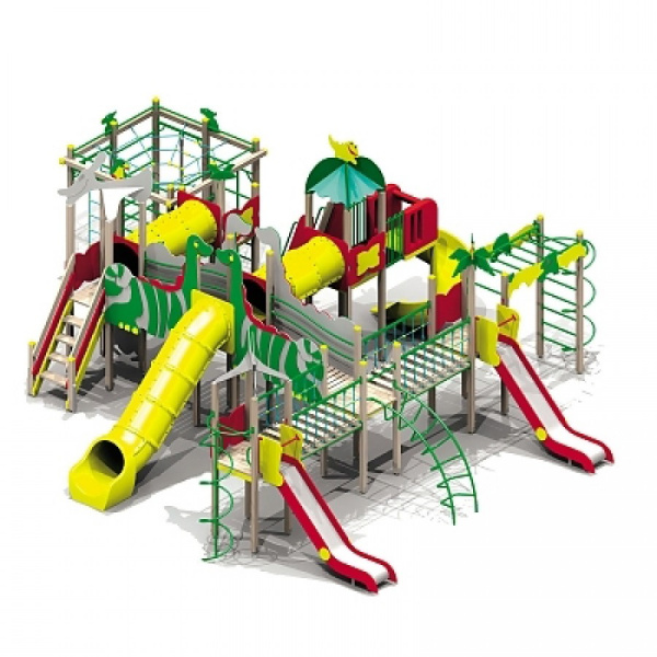 ДИК, Н г. = 1,5 м (нерж.) (6-12 лет) 6300х7200 мм, Н = 4080 мм, Н площадок = 1550 мм