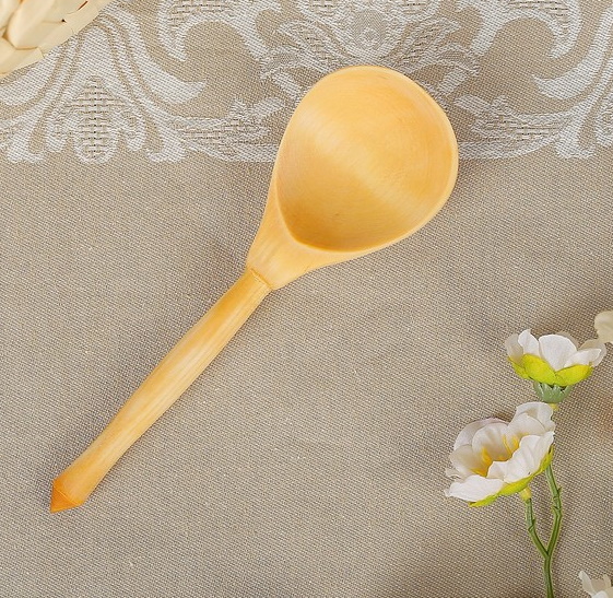 Ложка деревянная, полубаская, без росписи