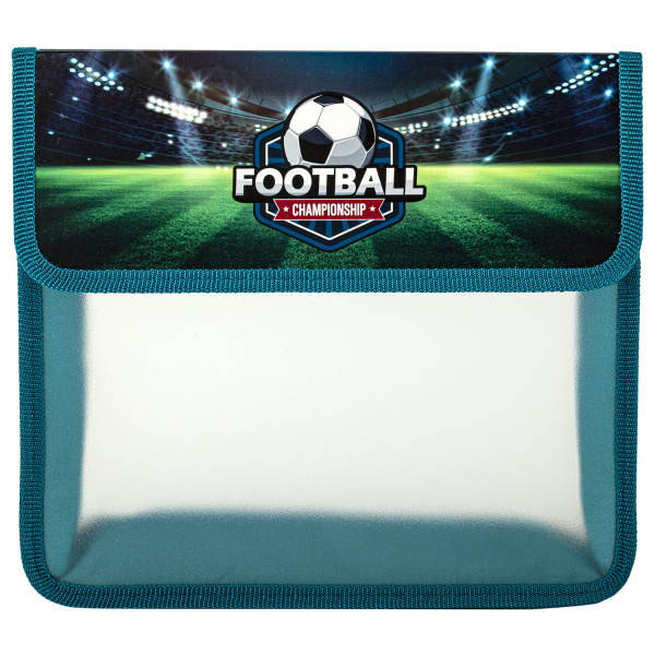 Папка для тетрадей ЮНЛАНДИЯ А5, пластик, 2 отделения, клапан на липучке, Stadium, 270970