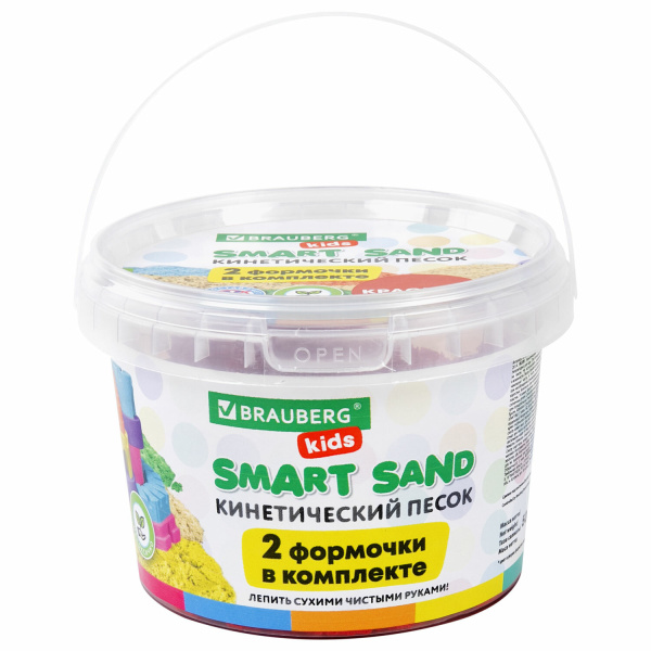 Песок для лепки кинетический BRAUBERG KIDS, красный, 500 г, 2 формочки, ведерко Песок для лепки кинетический BRAUBERG KIDS, красный, 500 г, 2 формочки, ведерко