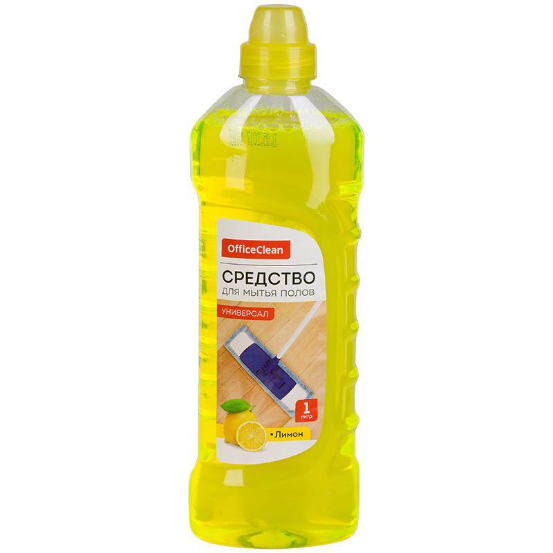Средство для мытья полов OfficeClean "Лимон", концентрат, 1л