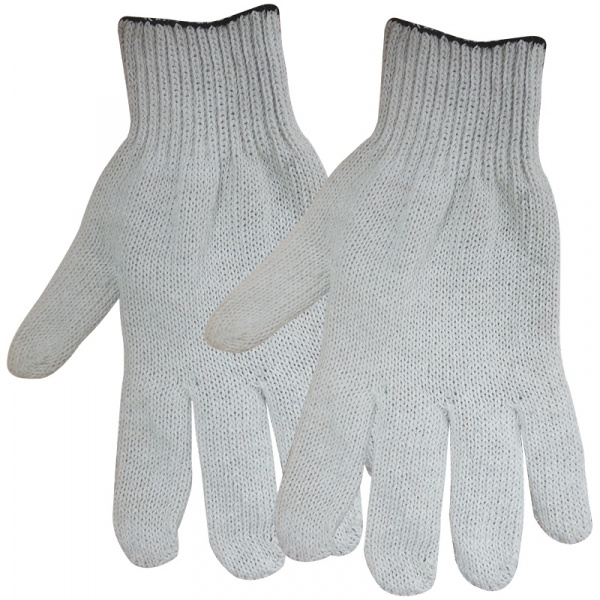 Перчатки х/б OfficeClean 7,5 класс. эконом, без покрытия, 4 нитки, белый, (34-36г), 166 текс