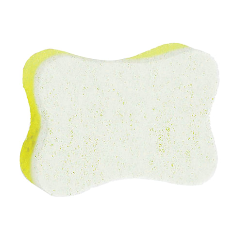 Мочалка губка, поролон+массаж, 14 г (5х9х13 см), желтая, "Комфорт", TIAMO "Massage", 12621