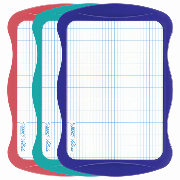 Доска двусторонняя маркерная А4 (200х310 мм),с маркером и стирателем,рамк.ассорти,BIC Velleda,841362