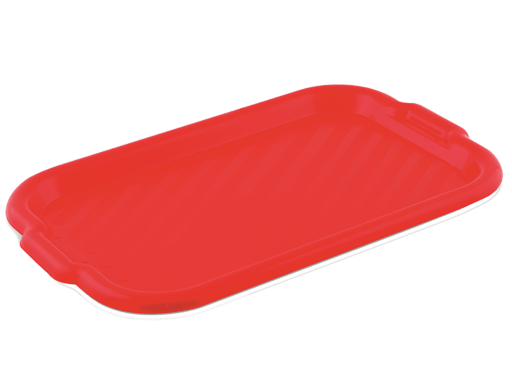 Поднос универс.прям.малый белый ПЦ1455КР(пластик)