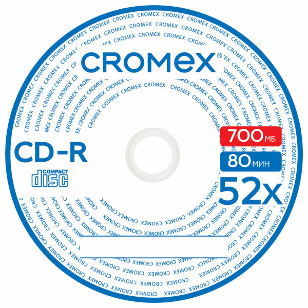 Диск CD-R CROMEX, 700 Mb, 52x,    513772